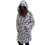 Disney The Nightmare Before Christmas Jack Skellington Adult Plush Hooded Fleece Robe (Large/X-Large, White)