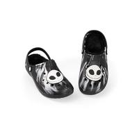Disney The Nightmare Before Christmas Jack Skellington Black and White Clogs | Fur Lined Footwear for Halloween | Unisex Adults Casual Wear Merch - 4 UK