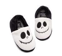 Disney The Nightmare Before Christmas Slippers for Girls & Boys | Kids Black & White Jack Skellington House Shoes | Slip On with Grip Sole Gifts