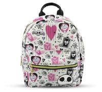 Disney The Nightmare Before Christmas PU Leather Backpack Purse Adjustable Straps 10 Inch, Grey, One Size, Casual