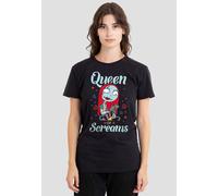 The Nightmare Before Christmas Women's Queen Sally Ladies T Shirt, Black, XL