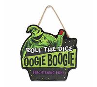 Disney The Nightmare Before Christmas Roll the Dice Hanging Wood Sign