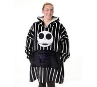 Disney The Nightmare Before Christmas Unisex Black Jack Skellington Blanket Hoodie (One Size)