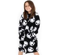 Disney The Nightmare Before Christmas Unisex Kids Black Jack Skellington Head All-Over Print Bathrobe - 3-4 Years