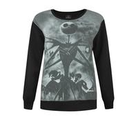 Disney The Nightmare Before Christmas Womens Black Jack Skellington Christmas Jumper - Small