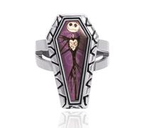 Disney The Nightmare Before Christmas Womens Ring Size 7 - Jack Skellington Coffin-Shaped Ring Rings