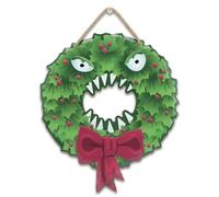 Disney The Nightmare Before Christmas Wreath Embossed Metal Wall Art - Fun NBC Wreath for Holiday Decorating