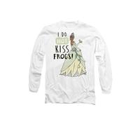 Disney The Princess & The Frog Tiana Does Not Kiss Frogs Long Sleeve T-Shirt, White | Size: XL Disney White XL