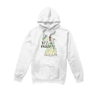 Disney The Princess & The Frog Tiana Does Not Kiss Frogs Unisex Hoodie White | Size: Medium Disney White M