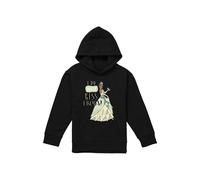 Disney The Princess & The Frog Tiana Does Not Kiss Frogs Youth Kids Pull-Over Hoodie, Black | Size: 12-13 Years Disney Black 12-13 Years