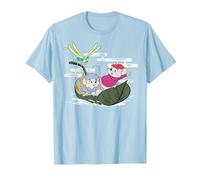 Disney The Rescuers Bernard Bianca Leaf Boat T-Shirt, Men, Baby Blue, Small