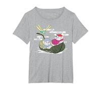 Disney The Rescuers Bernard Bianca Leaf Boat T-Shirt, Women's Plus, Heather Grey, 1X