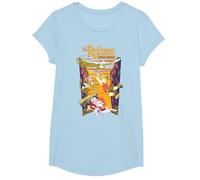 Disney The Rescuers Down Under Group Shot Sunset Poster T-Shirt, Girls, Baby Blue, Medium