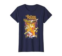 Disney The Rescuers Down Under Group Shot Sunset Poster T-Shirt, Women, Navy Blue, Medium