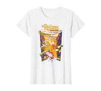 Disney The Rescuers Down Under Group Shot Sunset Poster T-Shirt, Women, White, Medium