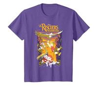 Disney The Rescuers Down Under Group Shot Sunset Poster T-Shirt, Youth, Purple Heather, Medium