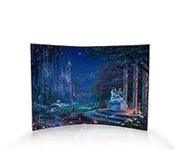 Disney Thomas Kinkade's Cinderella Dancing Starlight 10 x 7 Acrylic Print | Curved acrylic print | Desk, shelf or office display | Disney Thomas Kinkade gift
