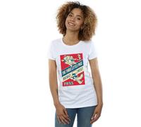 Disney Three Little Pigs And The Big Bad Wolf Cotton T-Shirt In White White M