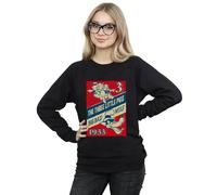 Disney Three Little Pigs And The Big Bad Wolf Sweatshirt In Black Black