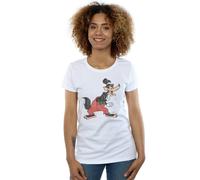 Disney Women's Three Little Pigs Big Bad Wolf Cotton T-Shirt in White | Size: Medium Disney White M