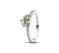 PANDORA Women's Ring Disney Princess Tiana Tiara Silver 193653C01, 50/15,9, Sterling Silver, Crystal Cubic Zirconia