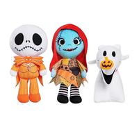 Disney Tim Burton's The Nightmare Before Christmas Halloween Small Plushie 3-piece Set, Kids Toys for Ages 3 Up by Just Play