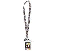 Disney Tim Burton's The Nightmare Before Christmas Jack & Sally Lanyard with Soft Dangle & Card Holder,Multi-colored,3"