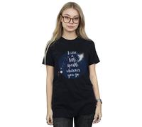 Disney Women's Tinker Bell A Little Sparkle Cotton Boyfriend T-Shirt in Black | Size: Small Disney Black S