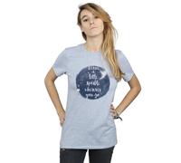 Disney Women's Tinker Bell A Little Sparkle Cotton Boyfriend T-Shirt in Grey | Size: Medium Disney Grey M