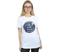 Disney Women's Tinker Bell A Little Sparkle Cotton Boyfriend T-Shirt in White | Size: Small Disney White S