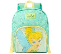 Disney Tinker Bell Girls Green Glitter Backpack | Rucksack with Adjustable Straps & Compartments | School Daypack | Kids Travel Bag | Disney Merch