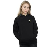Disney Women's Tinkerbell Chest Hoodie in Black | Size: Large Disney Black L