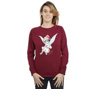 Disney Women's Tinkerbell Christmas Fairy Sweatshirt in Burgundy | Size: Small Disney Burgundy S