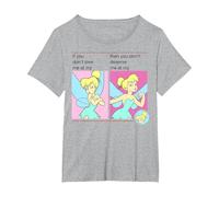 Disney Tinkerbell If You Don't Love Me At My... T-Shirt, Women's Plus, Heather Grey, 1X