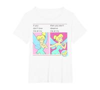 Disney Tinkerbell If You Don't Love Me At My... T-Shirt, Women's Plus, White, 2X