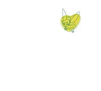 Disney Tinkerbell Outline Women's T-Shirt - White - S - White