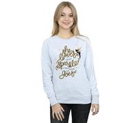 Disney Women's Tinkerbell Stars Sweatshirt in Grey | Size: Medium Disney Grey M