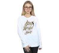 Disney Women's Tinkerbell Stars Sweatshirt in White | Size: XL Disney White XL