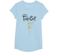 Disney Tinkerbell T-Shirt, Girls, Baby Blue, Medium