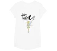 Disney Tinkerbell T-Shirt, Girls, White, Small