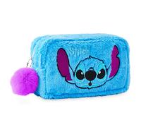 Disney Lilo and Stitch Makeup Bag, Plush Wash Bag for Cosmetics with Fluffy Pom Pom, Disney Gifts for Women Or Girls, Teacher, Sister, Best Friend for
