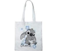 Disney Tote Bag - 100% Cotton, Reusable, Washable, Long Handle, Travel & Shopping, 38 x 40 cm, STITCH_1, One Size