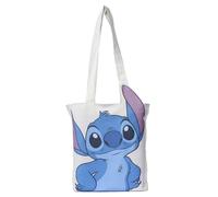 Disney Pooh Eeyore Mickey Minnie Stitch Women Canvas Tote Shoulder Bag, Stitch, One Size