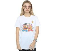 Toy Story 4 Mr And Mrs Potato Head Cotton Boyfriend T-Shirt Disney White 4XL