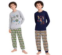 Disney Toy Story 5 Boys Pyjamas Pack of 2 - Buzz Lightyear & Woody Design Long Pyjama Sets - 100% Cotton Kids Sleepwear Multipack - Ages 18 Months to 10 Years (7-8 Years)