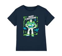 Disney Toy Story 5 Buzz Lightyear Gaming Kids T Shirt, Navy, 7-8Y