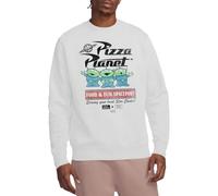 Disney Toy Story Aliens Food Spaceport Unisex Sweatshirt, White, Medium