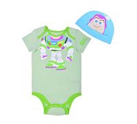Disney Toy Story Baby’s Short Sleeve Onesie with Cap, Buzz Lightyear Costume, Romper Set, Size 18M