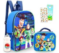 Disney Toy Story Backpack with Lunch Box Set - Bundle with 16" Woody and Buzz Lightyear Backpack, Lunch Bag, Water Bottle, Stickers, More | Toy Story 5 School Bag Set for Kids, Boys, Teens