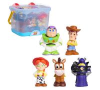 Disney Toy Story Bath Caddy | Woody, Jessie, Bullseye, Zurg, and Buzz Lightyear - Suction Cup Bathtub Storage, Mold-Resistant Water Toys